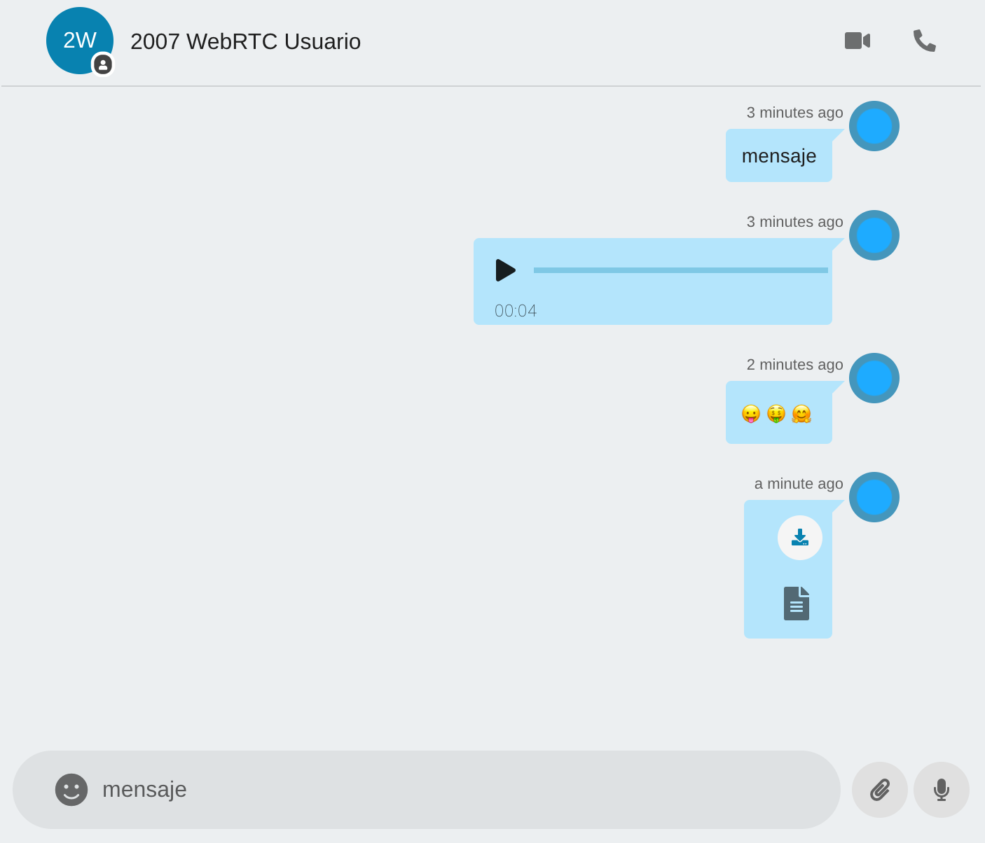 Chat Softphone WebRTC