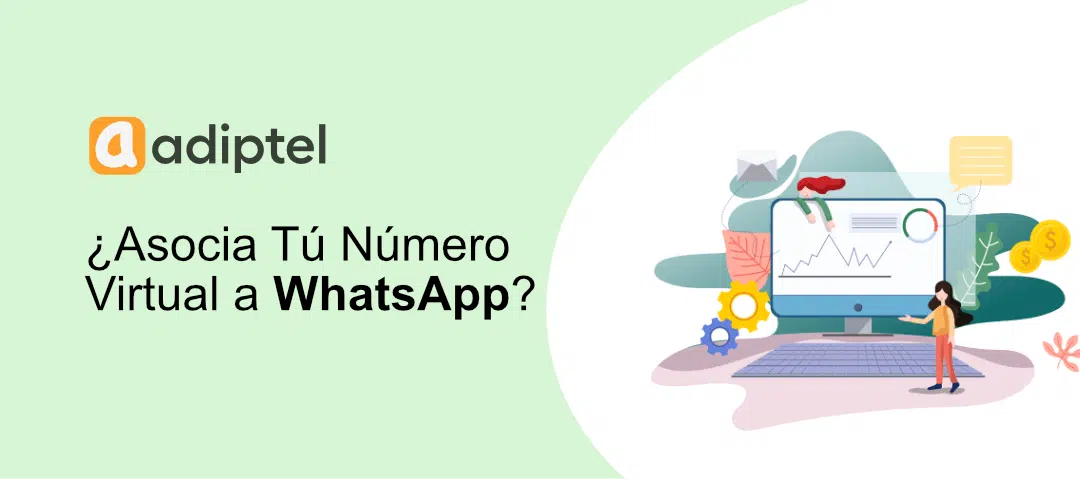 Asocia tu número fijo virtual de Adiptel a WhatsApp